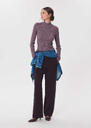 Prudie Pull purple ribbed long-sleeved Pourpre TARA JARMON CH