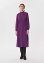 Rubben Dress blackberry with a tied collar Mûre TARA JARMON CH