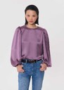 Top Tomina purple with puff sleeves Pourpre TARA JARMON CH