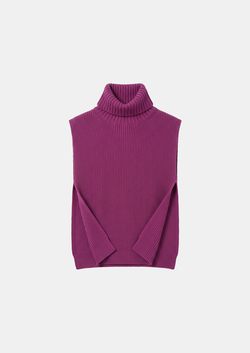 Angèle's Breastplate ripe roll-neck knit Mûre TARA JARMON CH