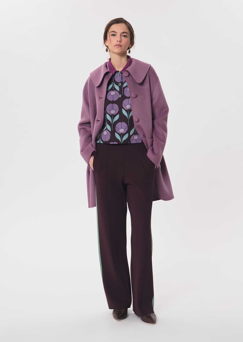 Marie's Coat purple with patch pockets Pourpre TARA JARMON CH