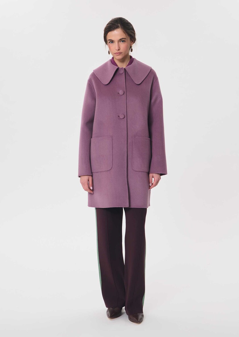 Marie's Coat purple with patch pockets Pourpre TARA JARMON CH