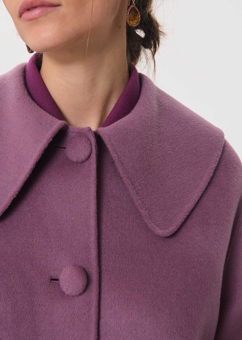 Marie's Coat purple with patch pockets Pourpre TARA JARMON CH