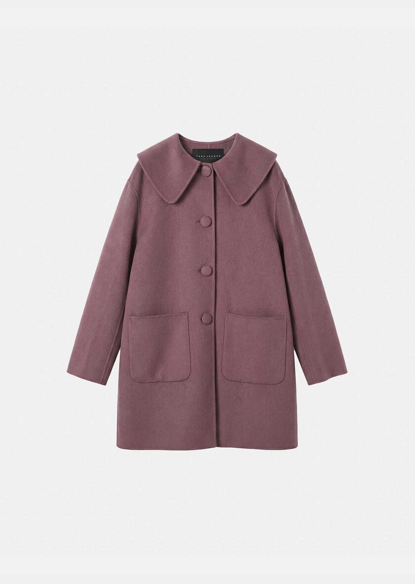 Marie's Coat purple with patch pockets Pourpre TARA JARMON CH