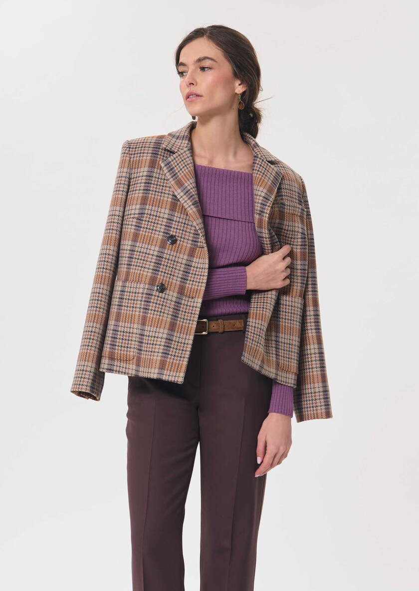 Philippine sweater purple boat neck Pourpre TARA JARMON CH