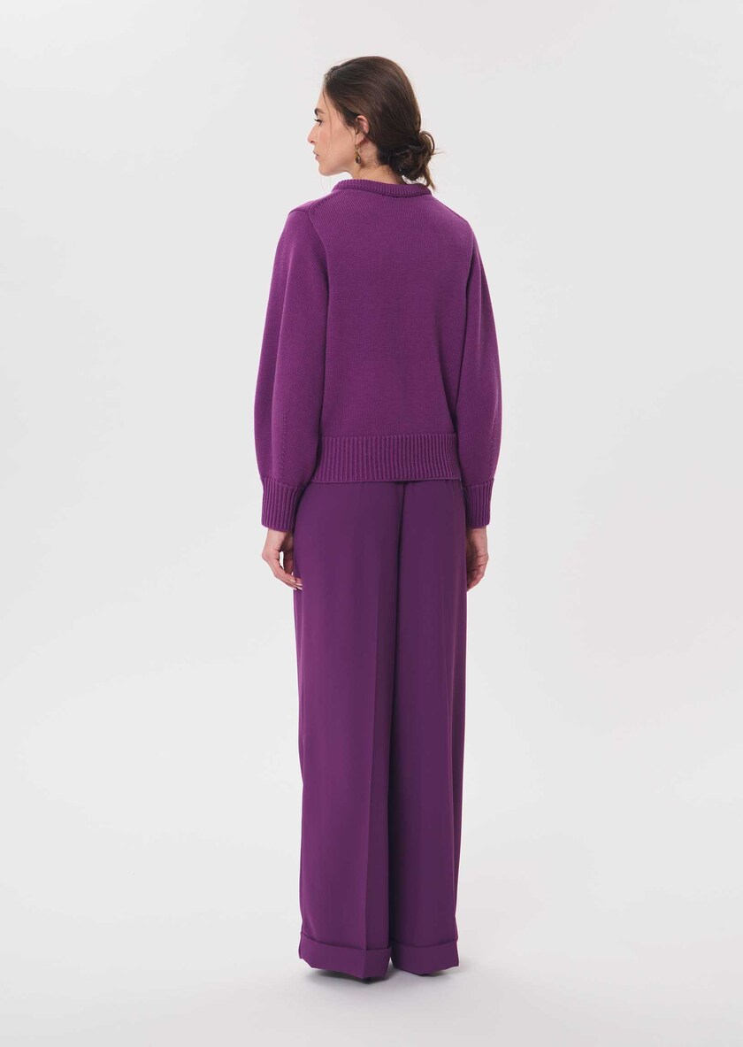 Polyn sweater ripe balloon-sleeved Mûre TARA JARMON CH